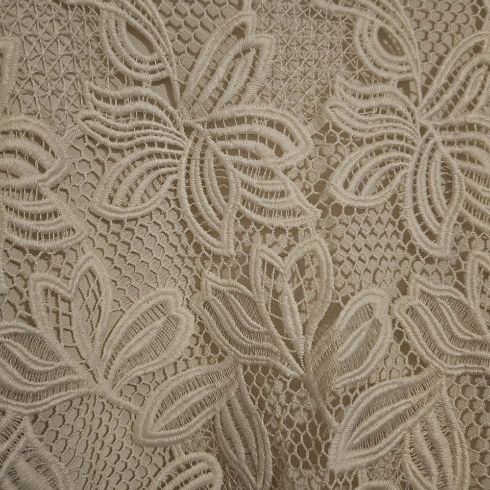 Lane Bryant-Cream Pullover Sweater with Lace Front Overlay-Plus Size 18/20 - Picture 4 of 6